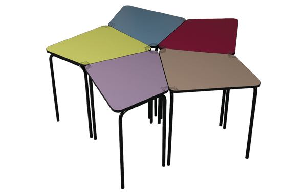 Mobilier scolaire flexible: la table 3.4.5© pour Collège Lycée Université