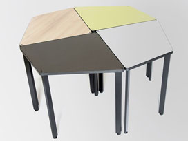 table pour espace collaboratif, table professionnelle et modulable