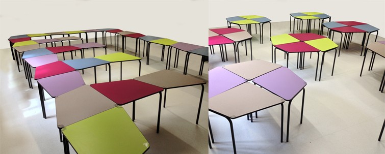 mobilier modulable, longévité et durabilité. Une table modulable pour milieu scolaire