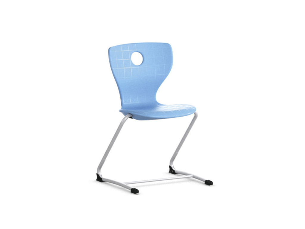 Chaise flexible Panto luge 2 pieds avec suspension élastique pour une assise ergonomique.