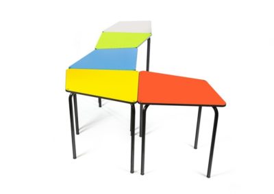 tables scolaires modulables avec plusieurs couleurs