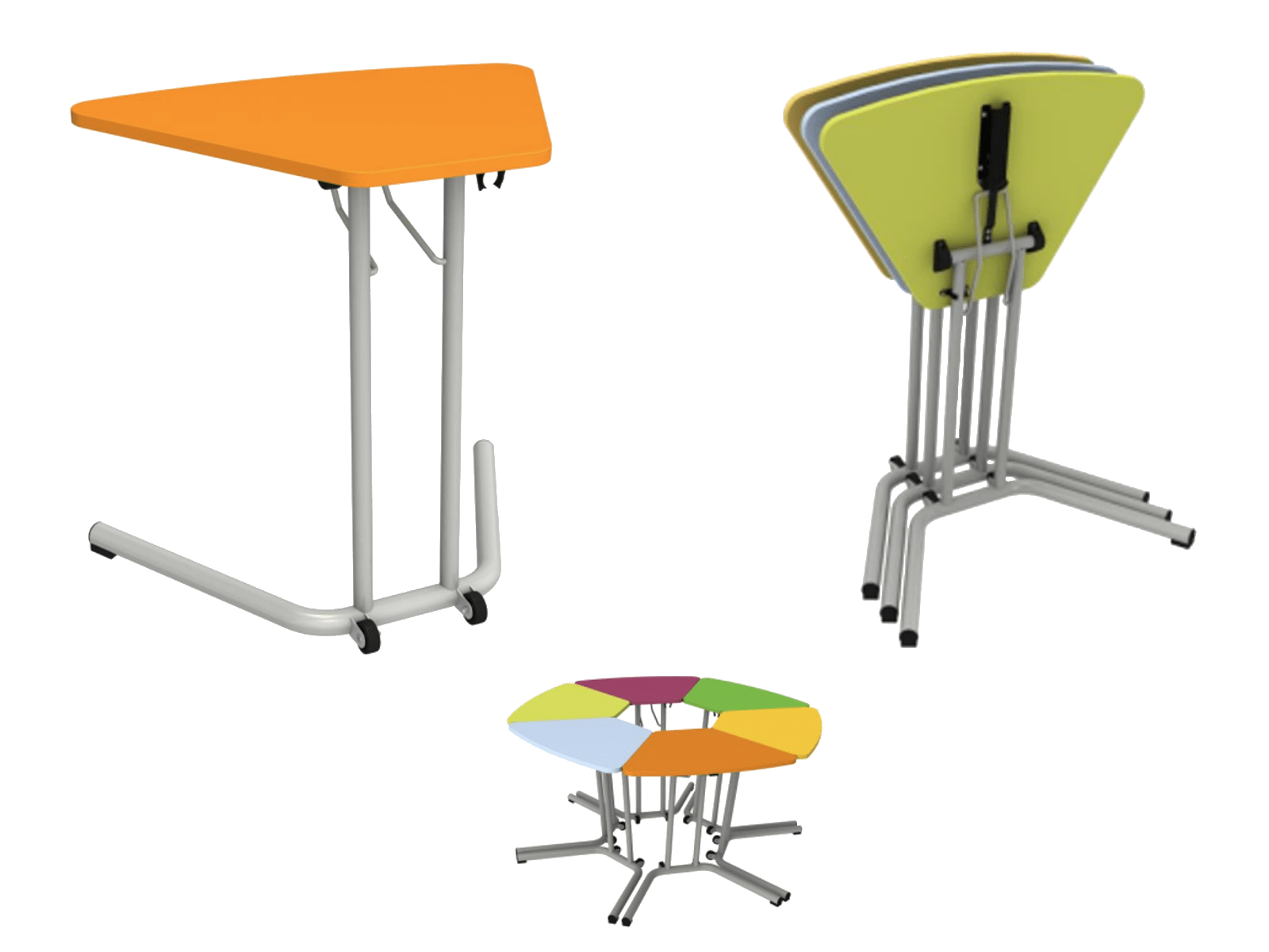 Table mobile solo proposée par IA France, spécialiste en équipement de mobilier scolaire
