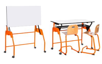 Table avec plateau relevable pour classe flexible: découvrez la table BiPlan