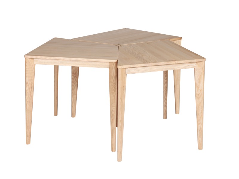 Table de réunion modulable en bois massif, 100% frêne