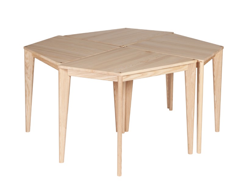 Table de réunion modulable en bois IA France, fabrication française