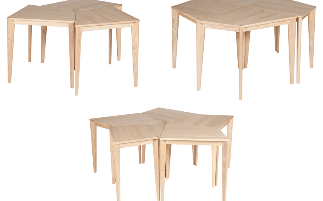 Table de réunion modulable en bois 3.4.5.